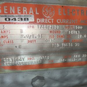 General Electric 3HP 1750/2800RPM CD186AT #0438