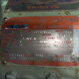 General Electric 3HP 1750/2800RPM CDL186AT #0445