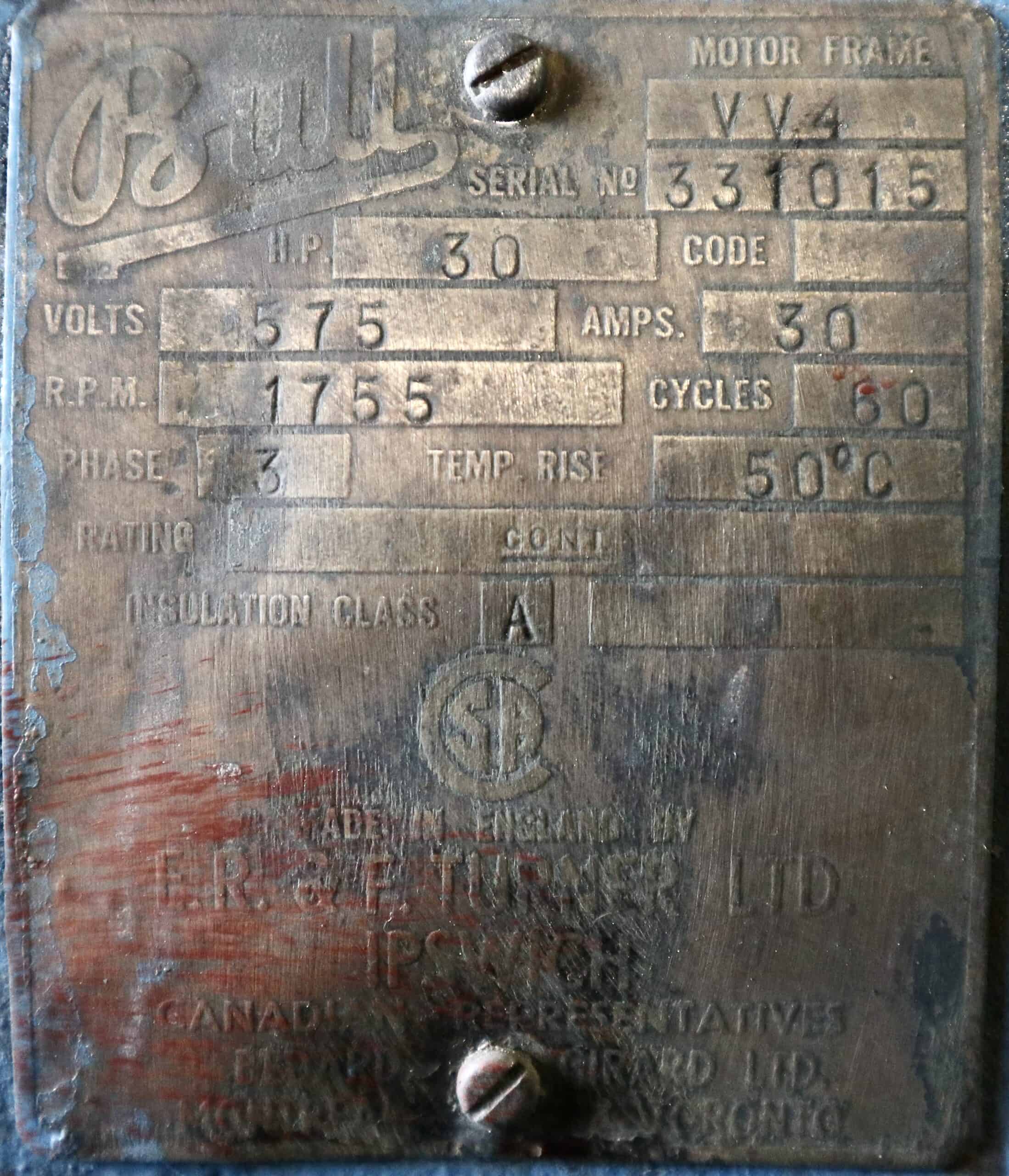 Bull Generator 30HP 20KW 1755RPM VV4 #378 - Image 7