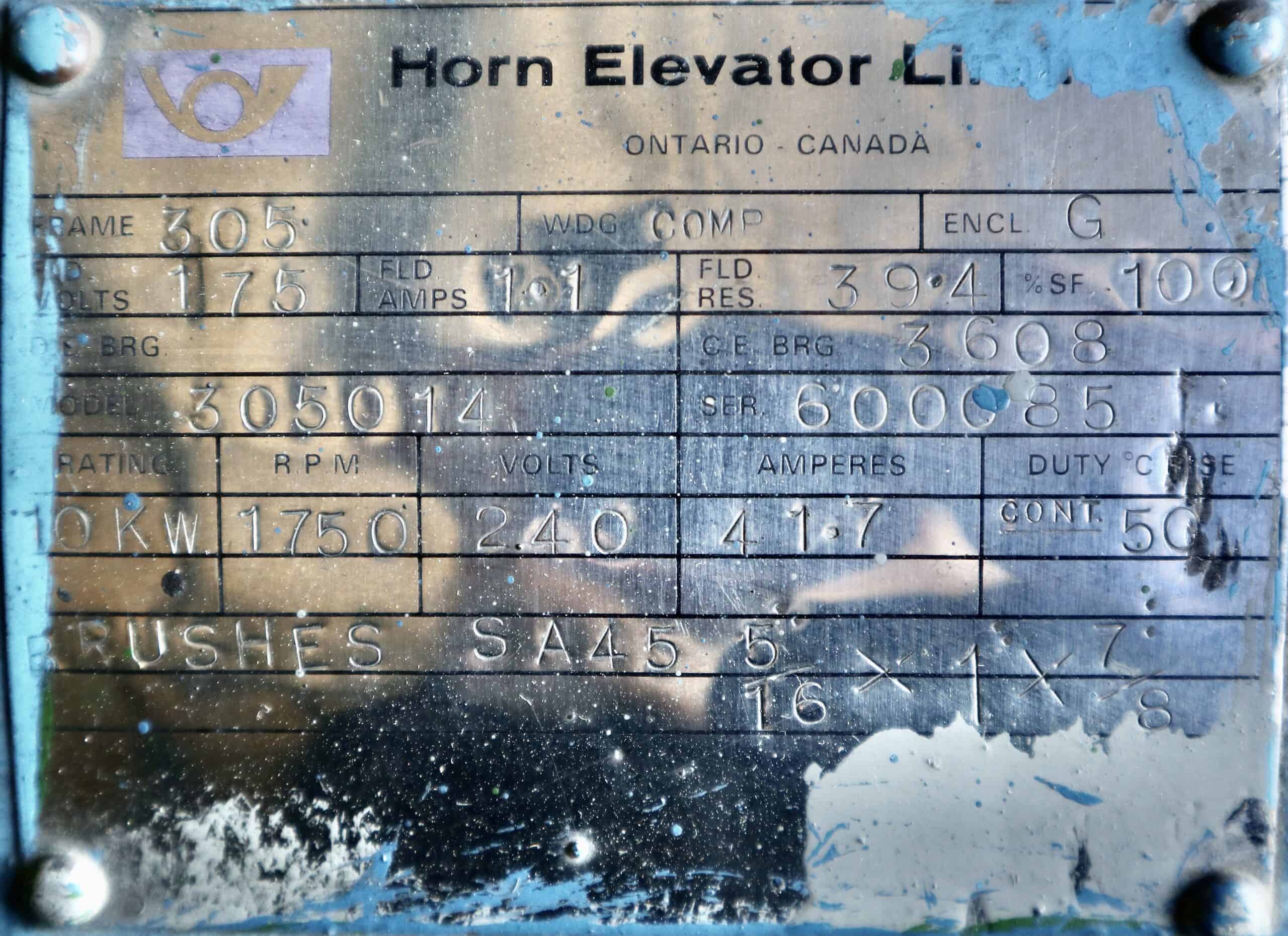 Horn AC 15HP 10KW 1750RPM 305 #0192 - Image 7