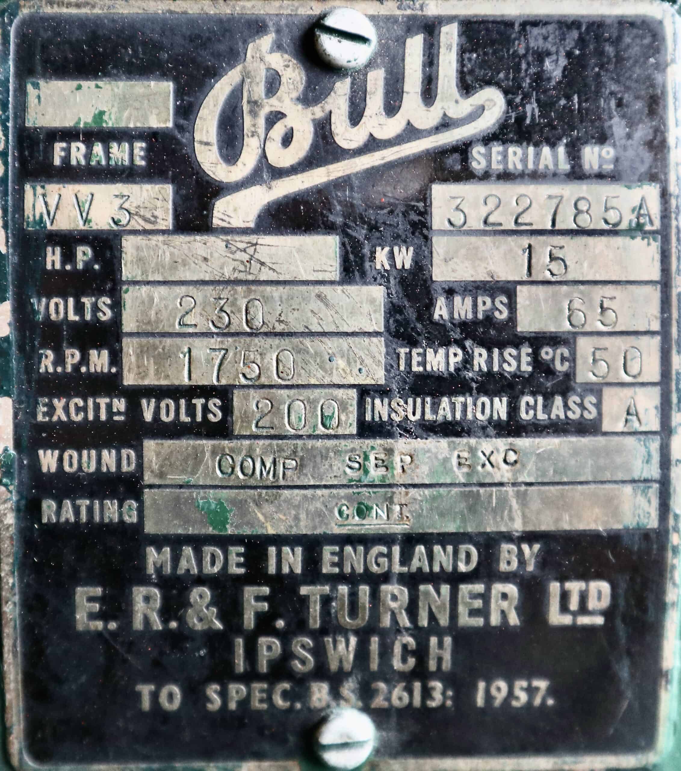 Bull Generator 22.5HP 15KW 1750RPM VV3 - Image 7