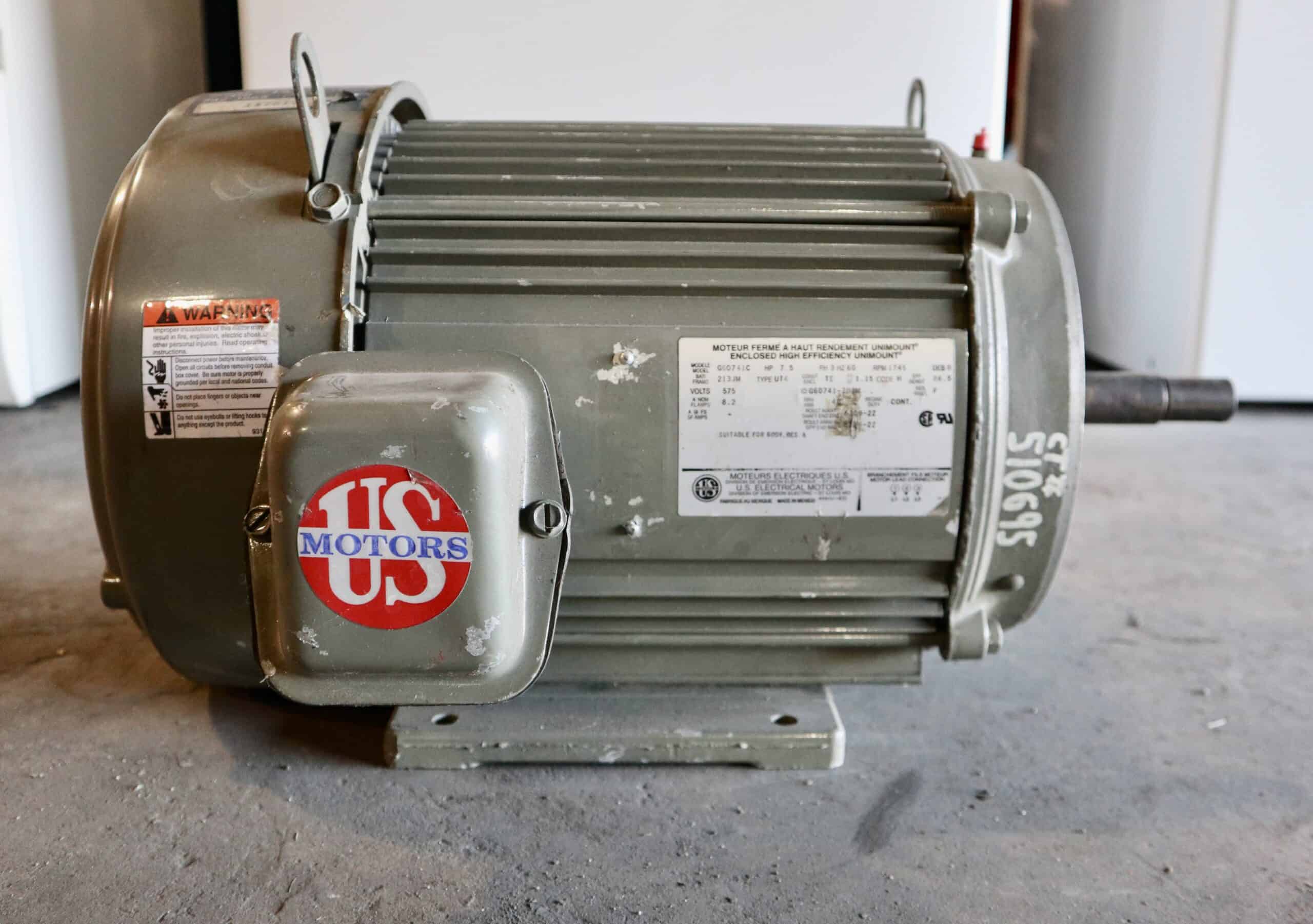 US Electrical 7.5HP 1745RPM 213JM AC Motor #117817 - Image 6