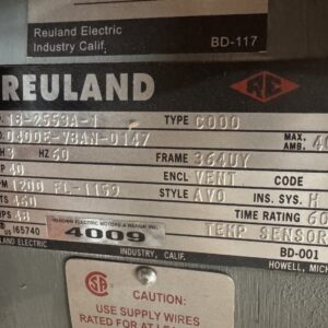 Reuland 40HP 1200RPM 364UY #4009