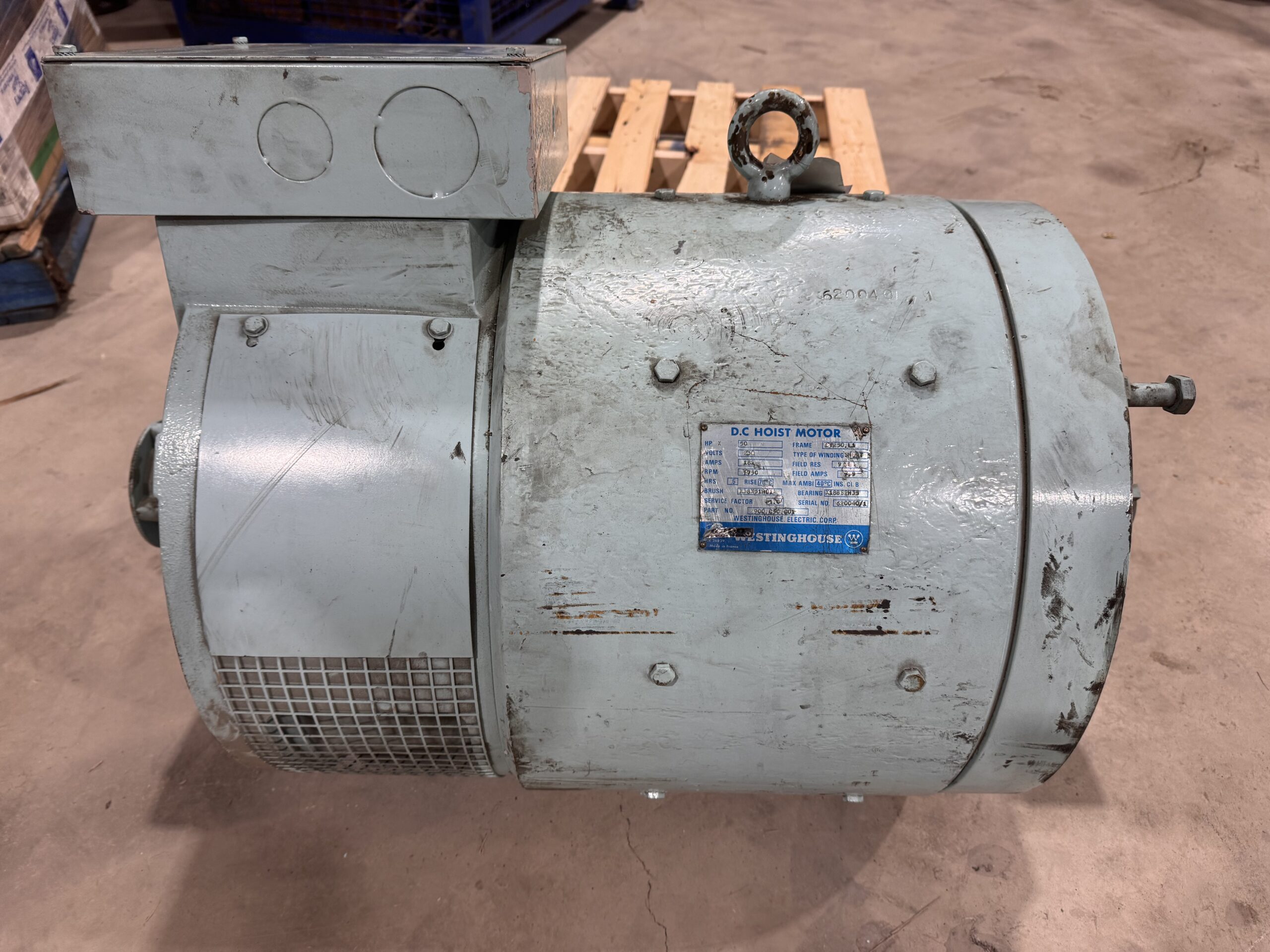 Westinghouse DC Hoist Motor 50HP 230V 182A 1750RPM C250L1 #0088 - Image 5