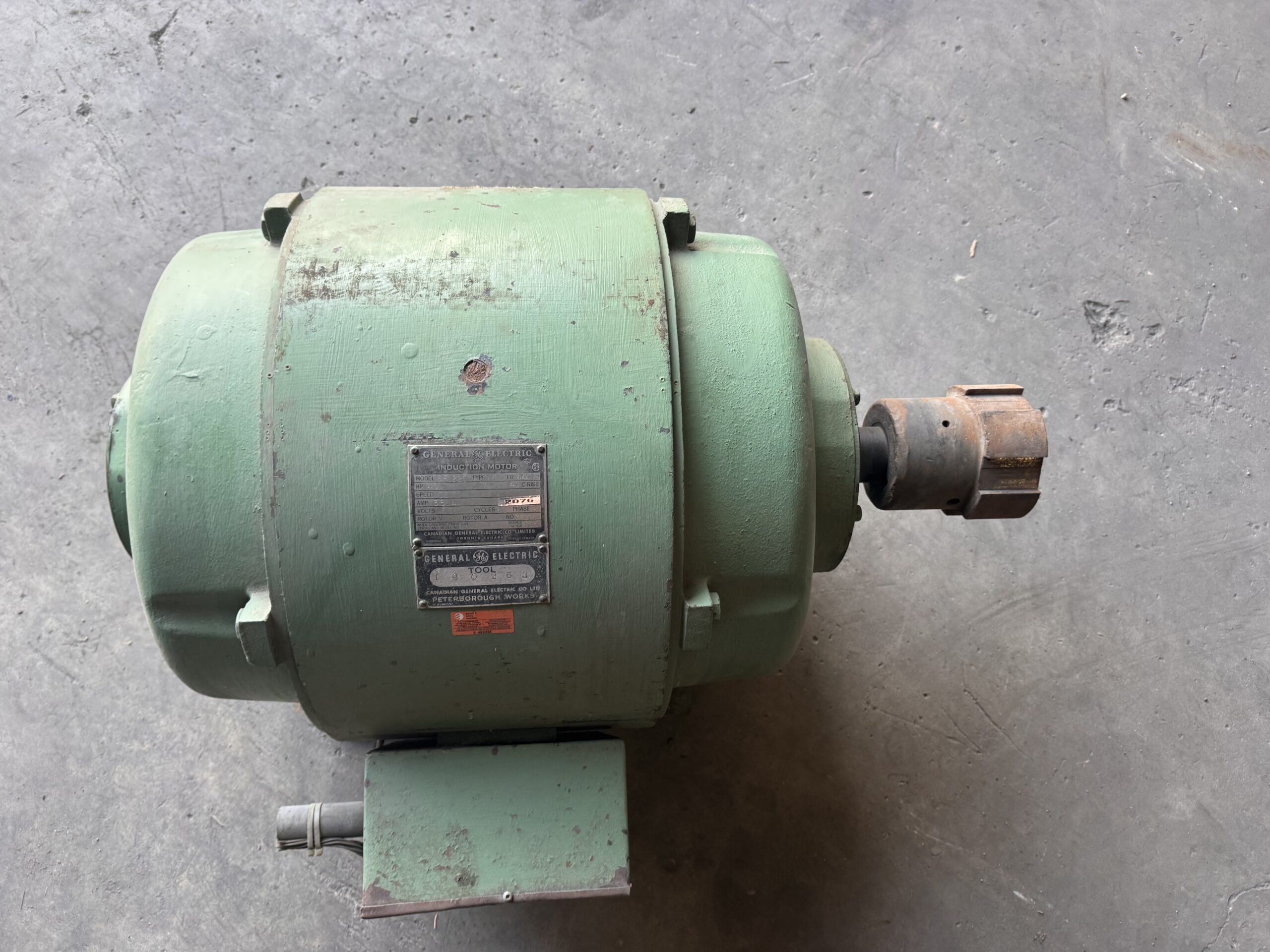 General Electrical AC Motor 40HP 1175RPM 550V 38.4A 444 #2076