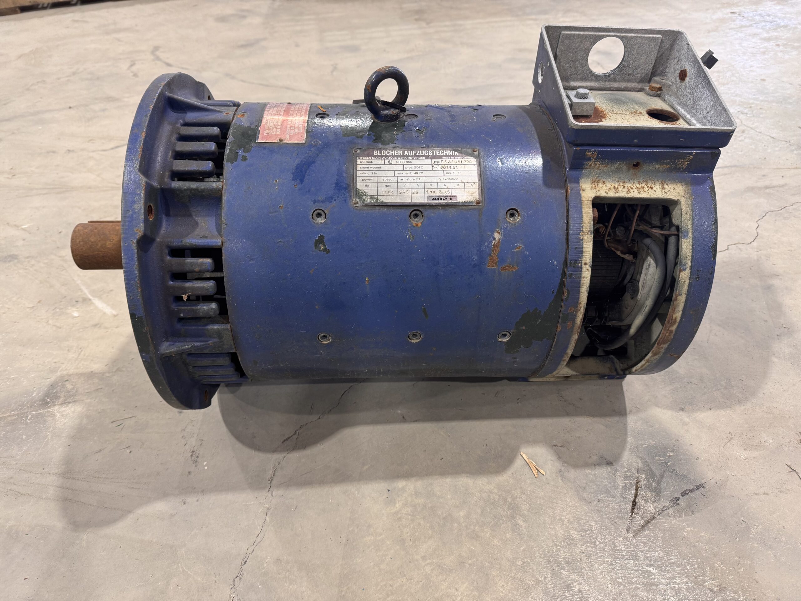 Blocher DC Hoist 25HP 1150RPM #4021 - Image 5