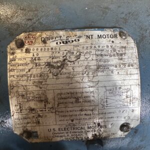 US Motors DC 10HP 2500/3000RPM 240V 35A 219AT #0099