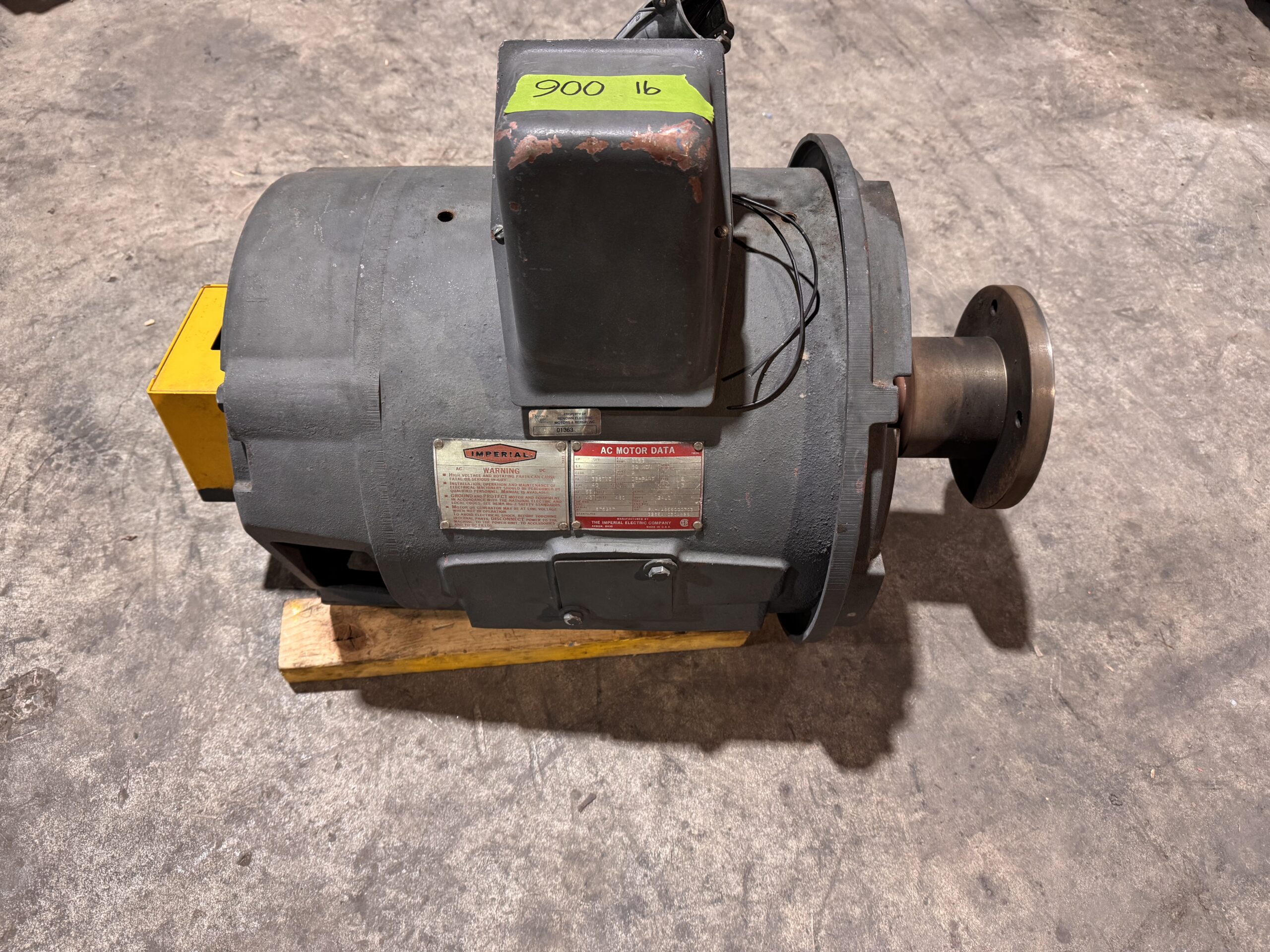 Imperial AC Hoist 30HP 1153RPM 460V 34.1A 326TYZ #01363 - Image 4