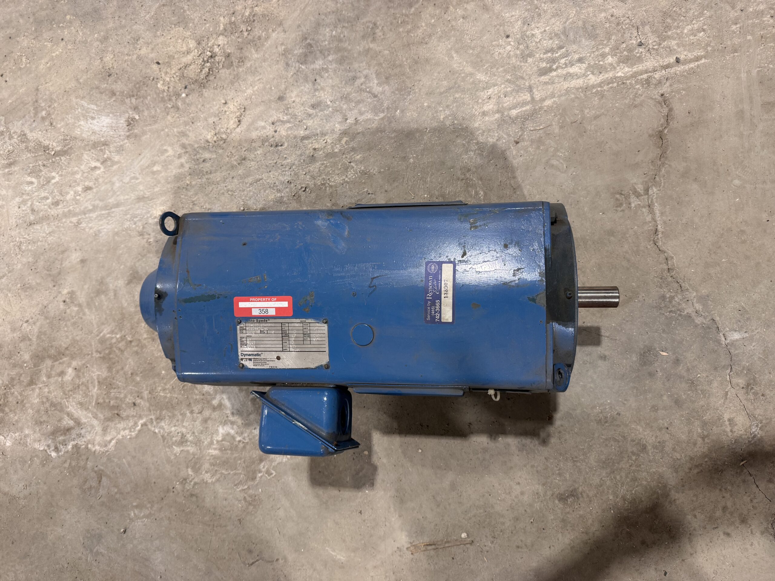 Dynamatic Eddy Current 5HP 575V 45vdc P.O.358