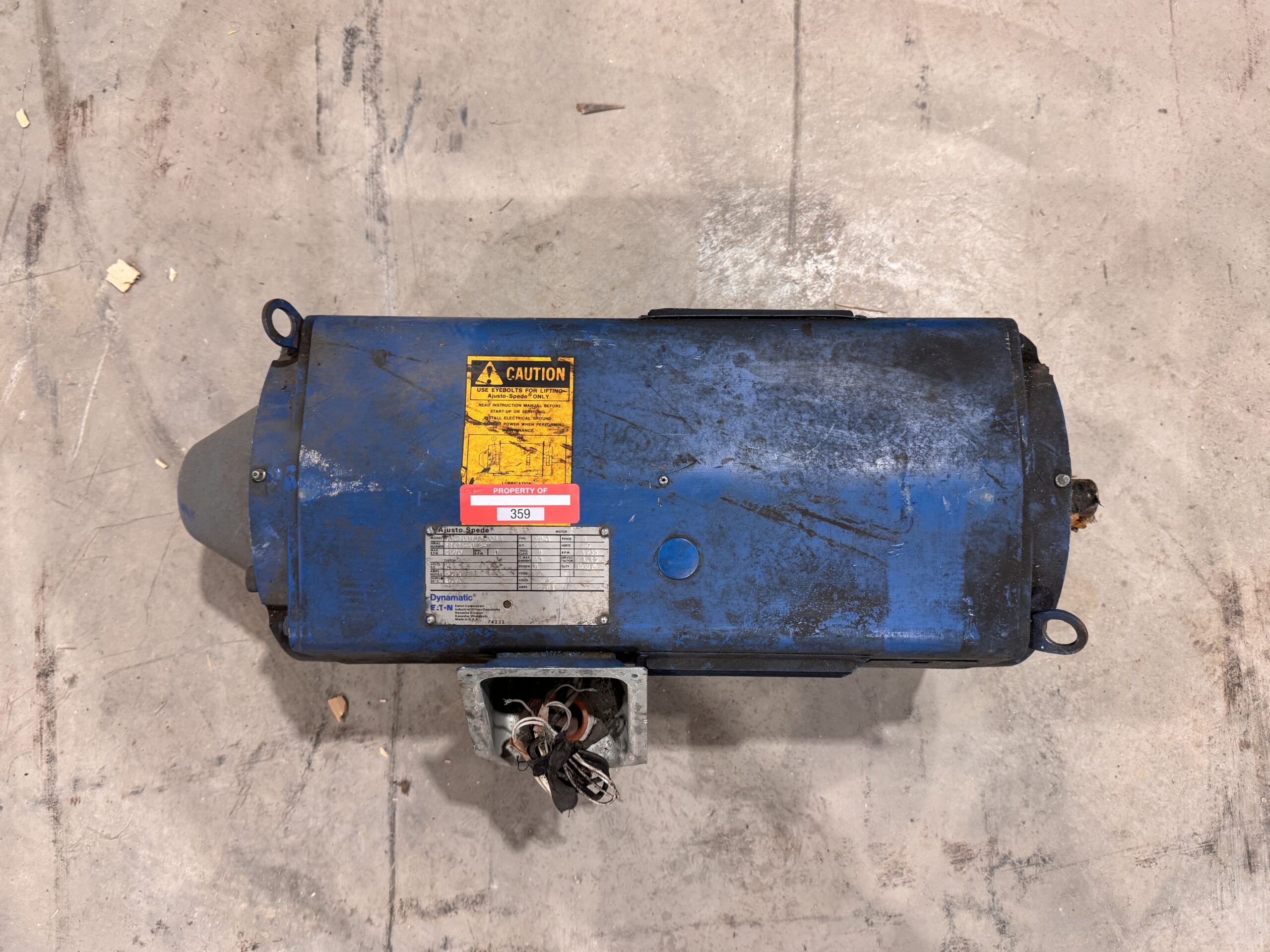 Dynamatic Eddy Current 5HP 575V 45vdc P.O.359