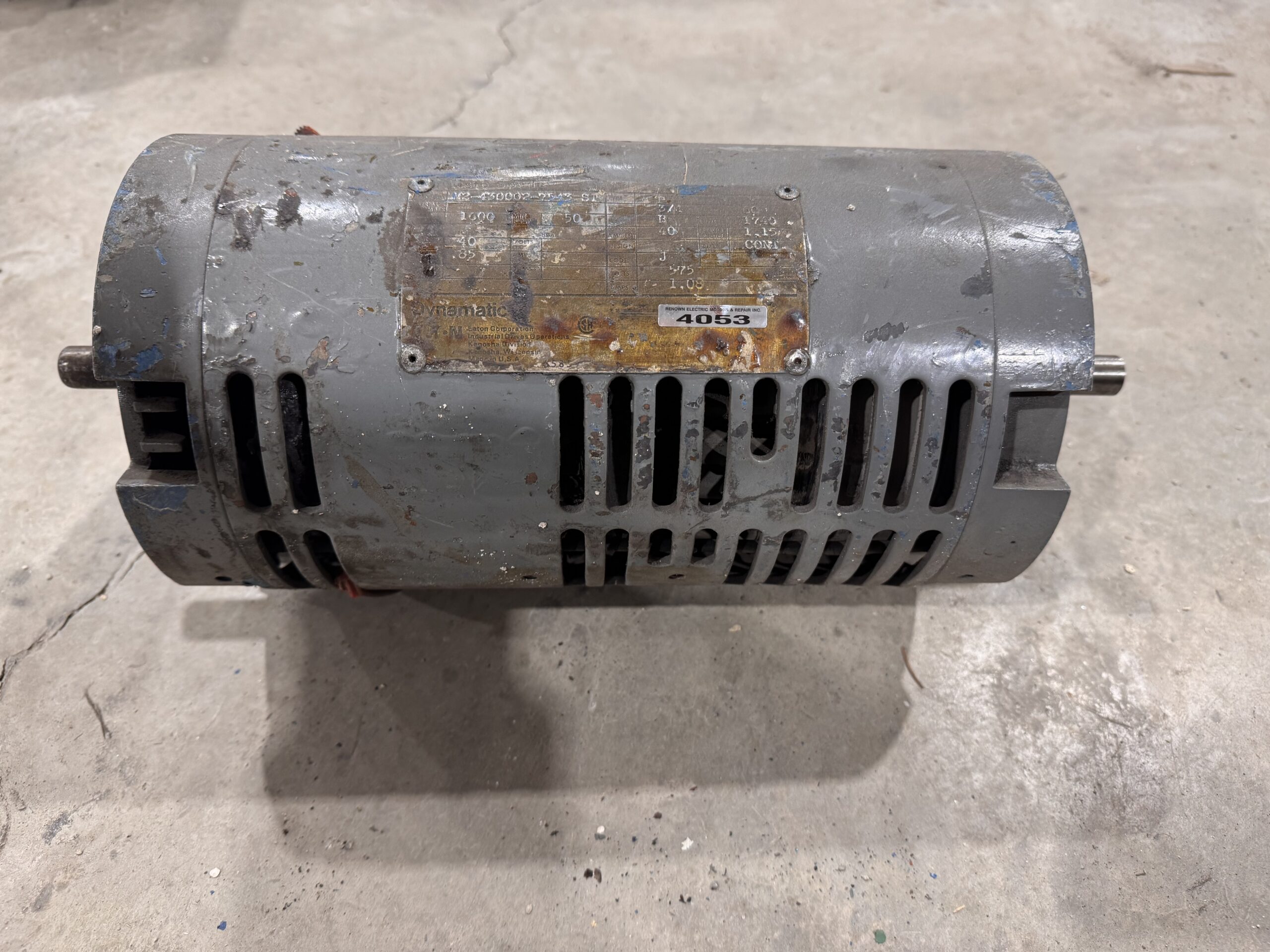 Dynamatic Eddy Current 3/4HP 1740RPM 575V 1.08A #4053 - Image 4