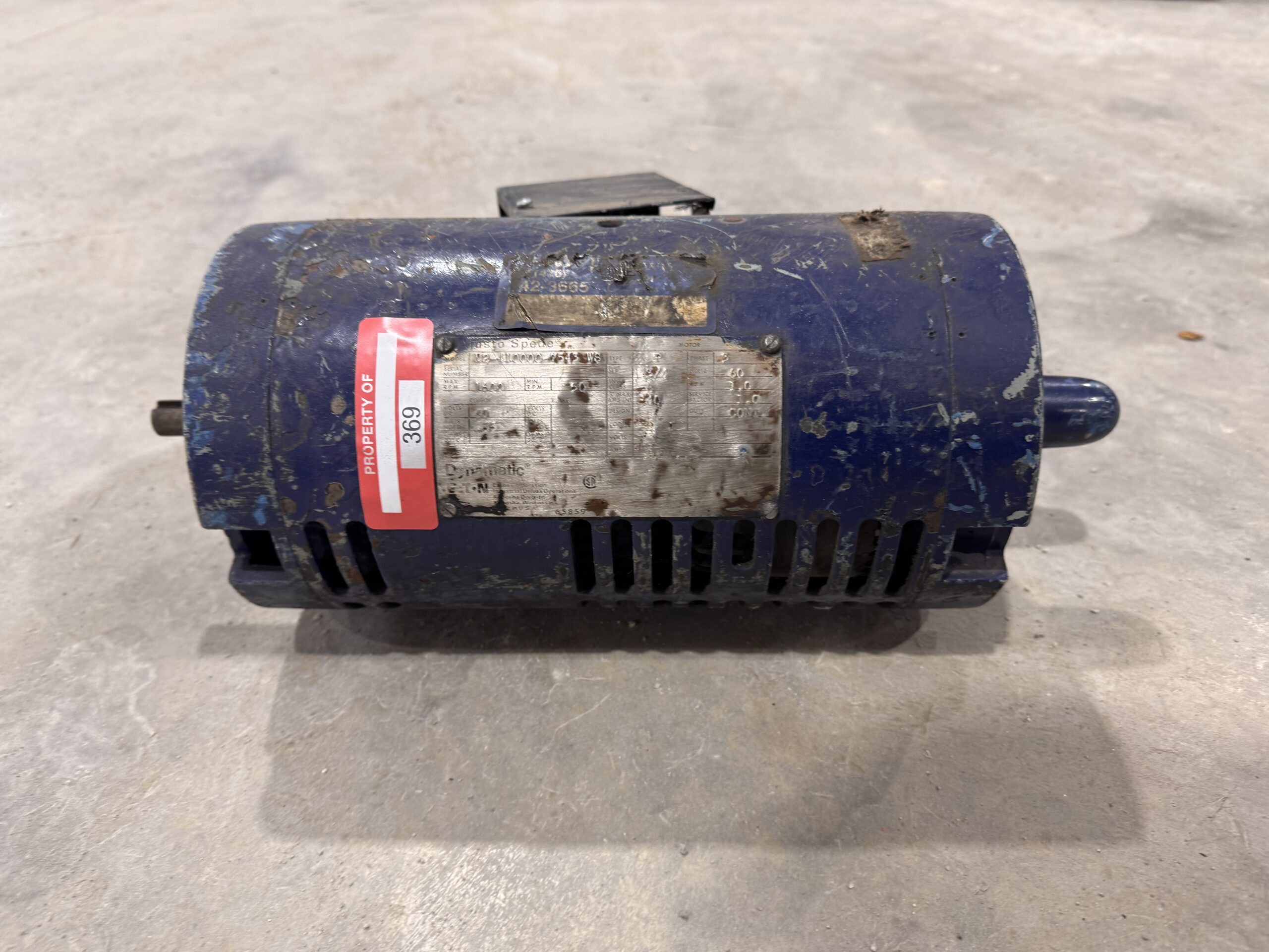 Dynamatic Eddy Current 3/4HP 1600RPM P.O.369 - Image 4