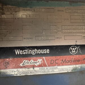 Westinghouse DC Motor 25HP 1030RPM 366A #145691
