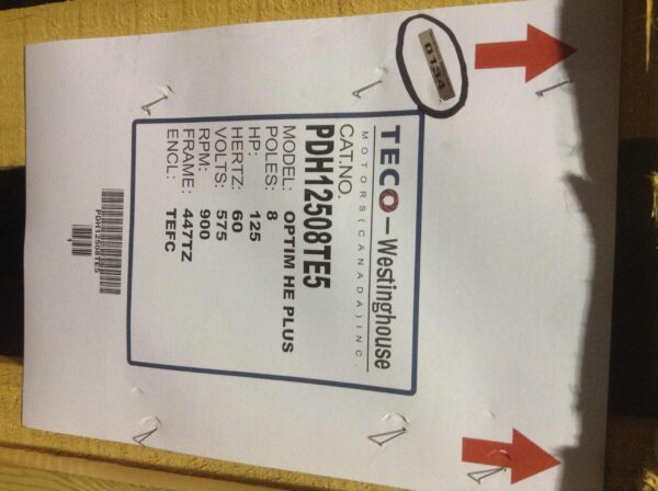 125HP Westinghouse AC Motor *NEW* #0134 - Image 2