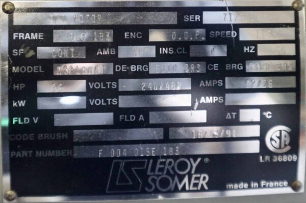 Leroy Somer Generator 25HP 15KW 1765RPM GHE183 #313 - Image 6