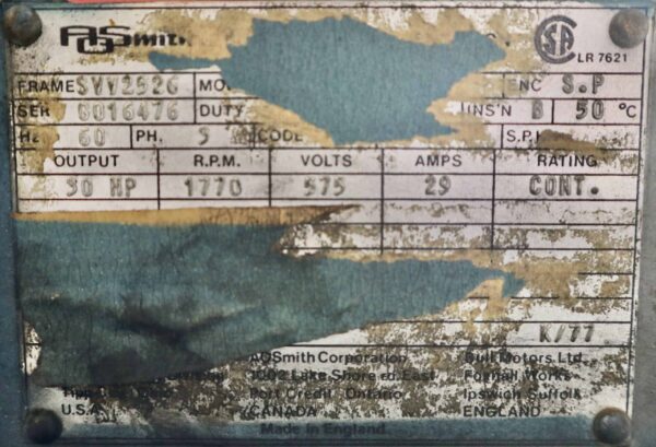 AO Smith/Bull Generator 30HP 20KW 1770RPM SVV2526 #325 - Image 6