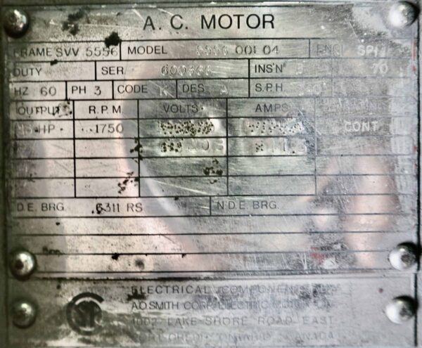 AO Smith Generator 18HP 10KW 1750RPM SVV5556 #327 - Image 2
