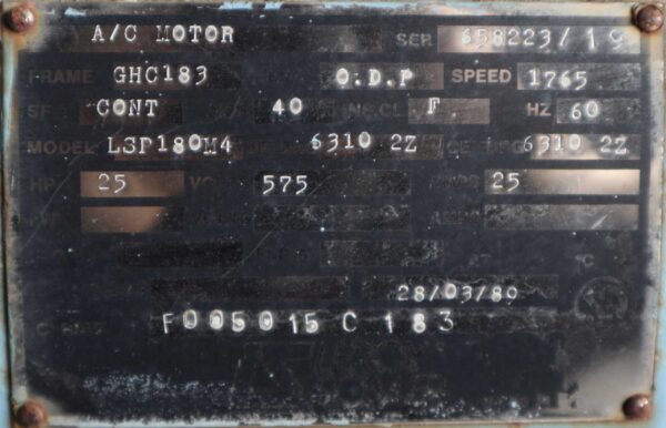 Leroy Somer Generator 25HP 15KW 1765RPM GHC183 #116 - Image 7