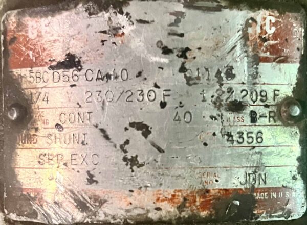 General Electric Door Motor 1/4HP 1140RPM 1069 - Image 2